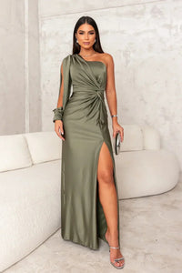 Lozenda | Damen Kleid Finesse Elegant Raffiniert Feminin Festlich in Olive