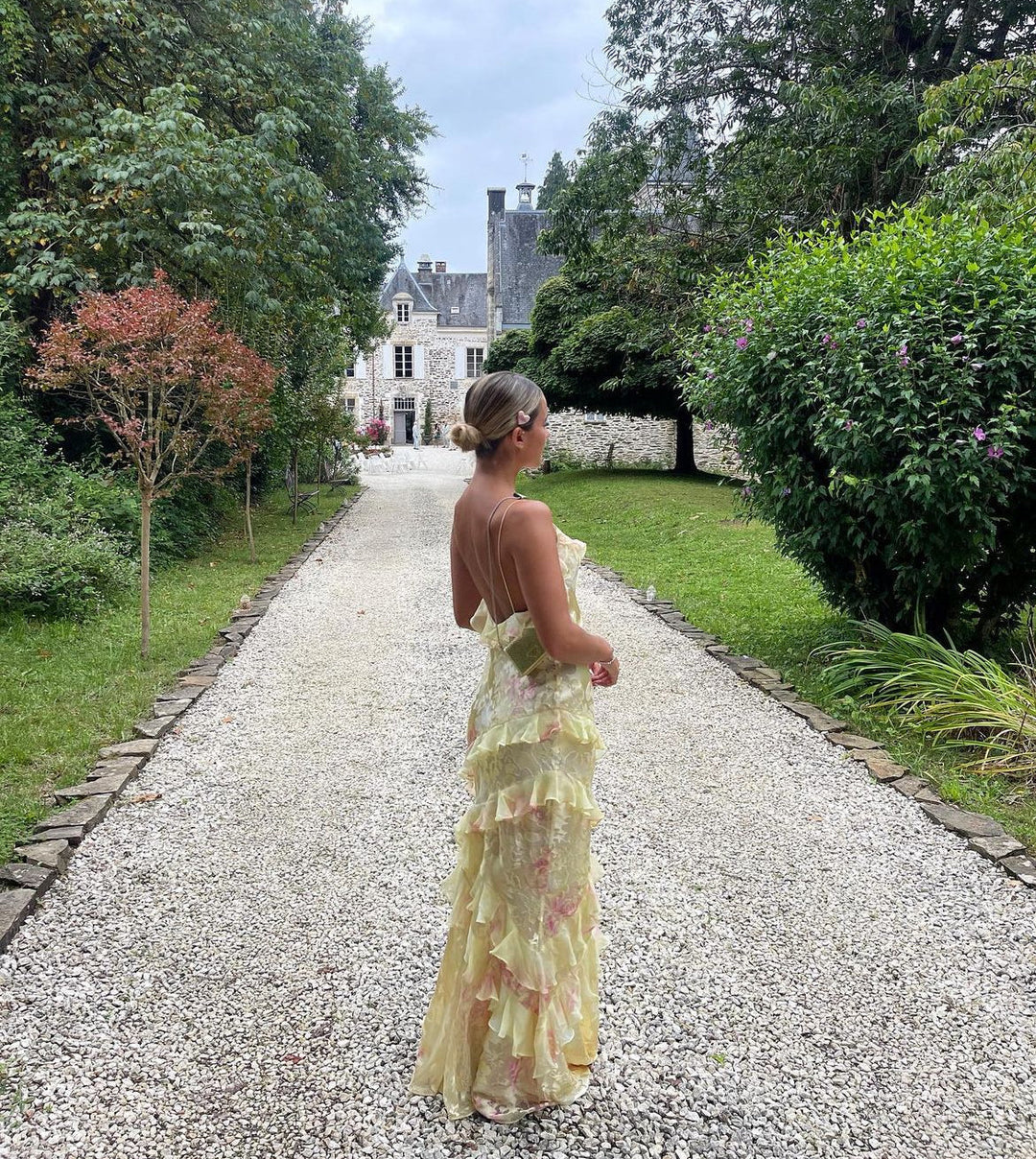 Eva | Maxikleid Sommer mit Rüschen für Damen – Festlich und Elegant