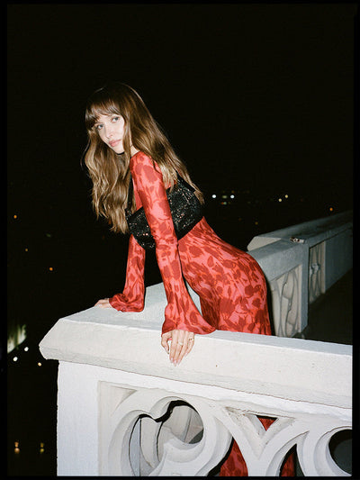 Bianca | Maxikleid Langarm Sommer Damen