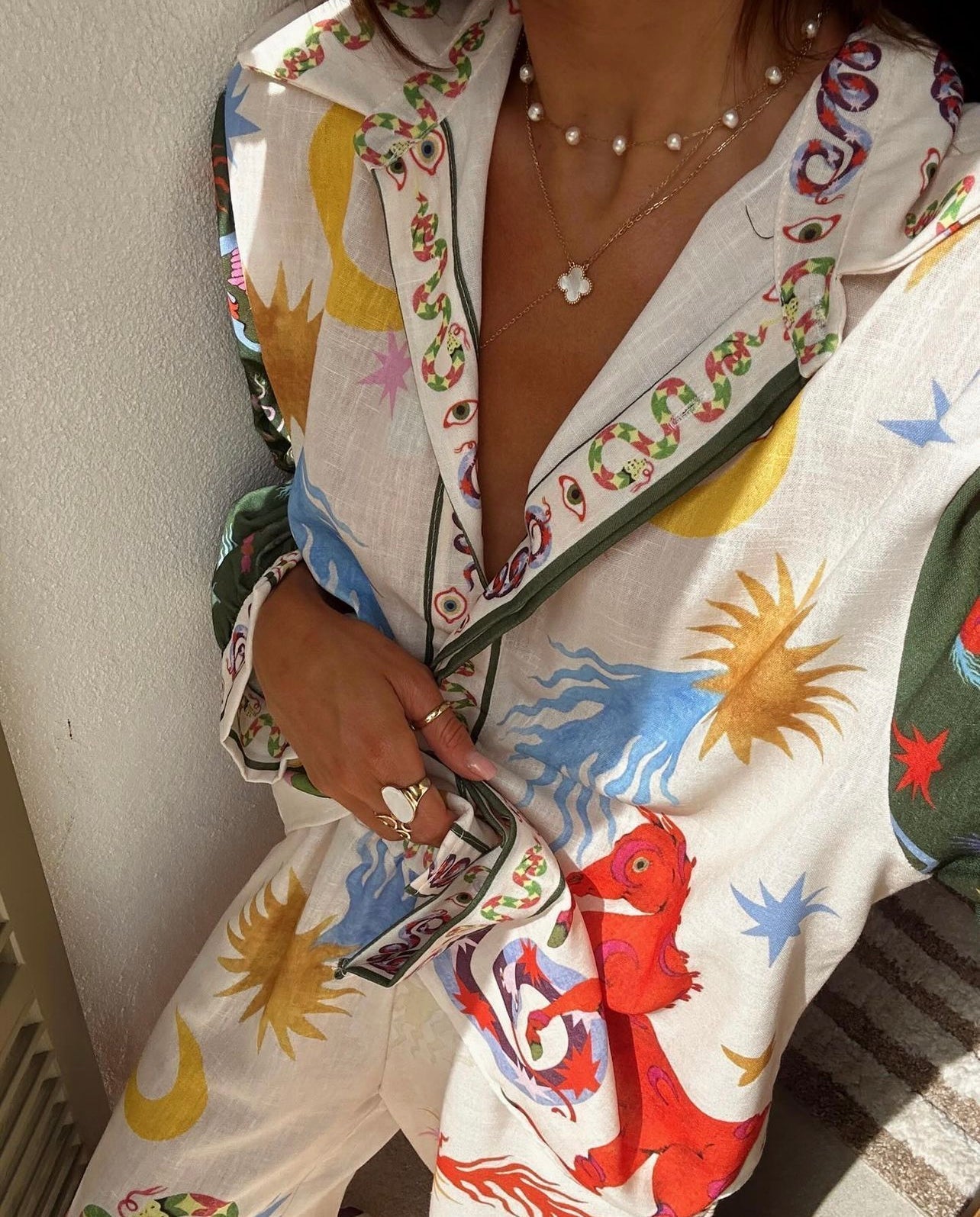 Amelie | Zweiteiliges Set mit Verspielten Drucken für Freizeit und Entspannung