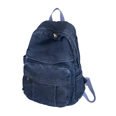 Fudus - Vintage Jeansstoff Rucksack mit Großer Kapazität