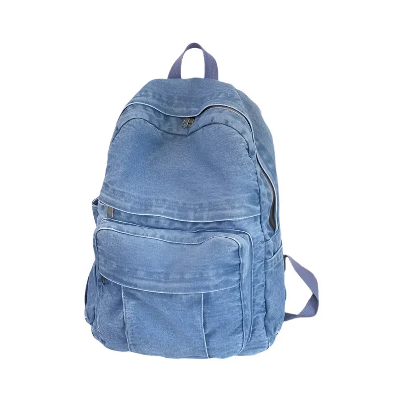 Fudus - Vintage Jeansstoff Rucksack mit Großer Kapazität