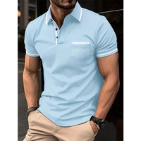 Ethan | Slim-Fit Poloshirt mit Kontrast in Blau