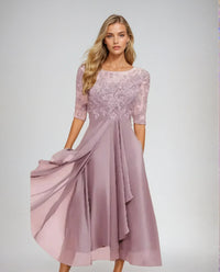 Margherita | Elegantes Spitzenkleid in Rosa