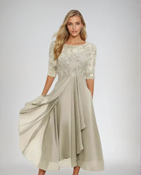 Margherita | Elegantes Spitzenkleid in Weiß