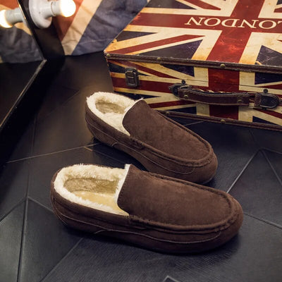 Herren Winter Leder Loafer Schuhe