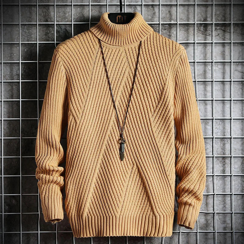 Geometrischer Strickpullover