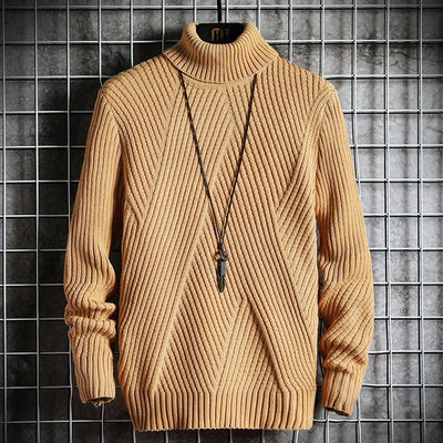 Geometrischer Strickpullover