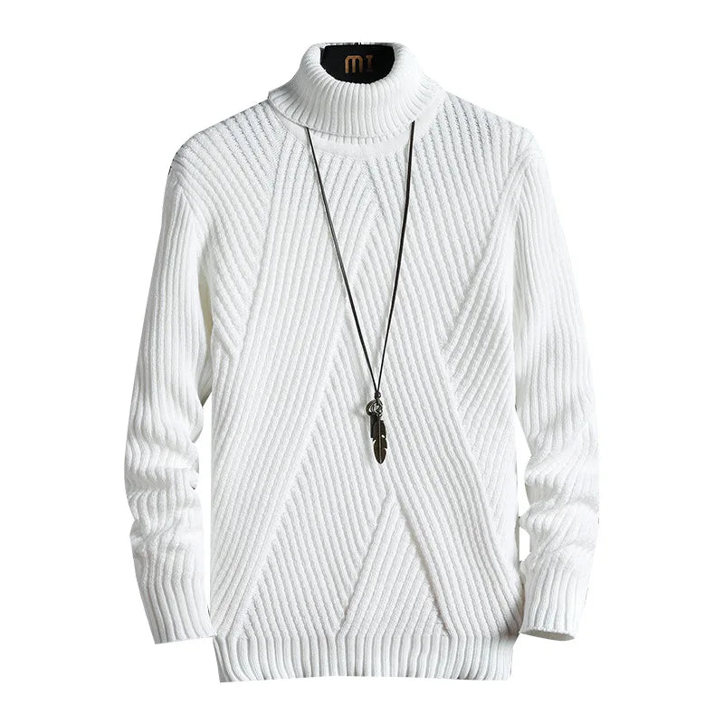Geometrischer Strickpullover