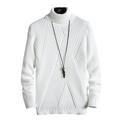 Geometrischer Strickpullover
