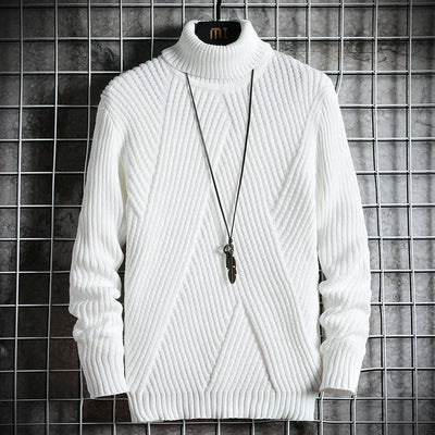 Geometrischer Strickpullover