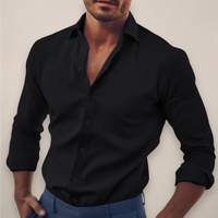 Elio | Herren Hemd mit langen Ärmeln in Schwarz