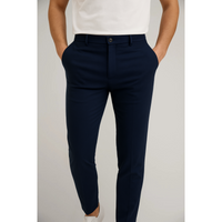 Hugo | Men’s Tailored Slim Leg Trousers in Navy Blue