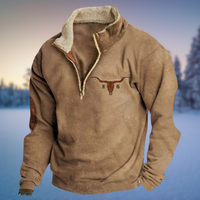 Merino Pullover Herren Mit Halb-Reißverschluss, Lässiger Winterpullover Für Komfort Und Stil in Stil 3