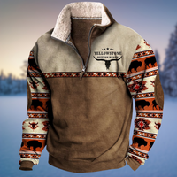 Merino Pullover Herren Mit Halb-Reißverschluss, Lässiger Winterpullover Für Komfort Und Stil in Stil 4