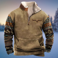 Merino Pullover Herren Mit Halb-Reißverschluss, Lässiger Winterpullover Für Komfort Und Stil in Stil 5