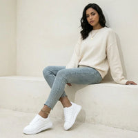 Minimalistische Damensneaker - Juliette in Weiß