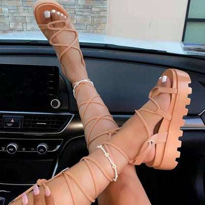 Fudus | Keilsandalen Mit Spitzenriemen