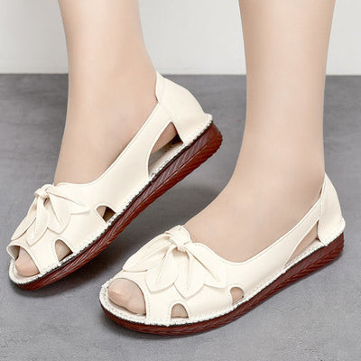 Befeli | Mehrfarbige Keilsandalen aus Echtem Leder