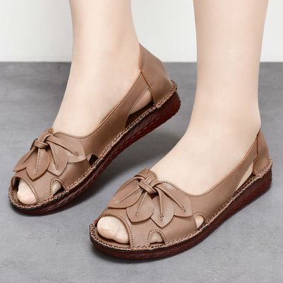Befeli | Mehrfarbige Keilsandalen aus Echtem Leder