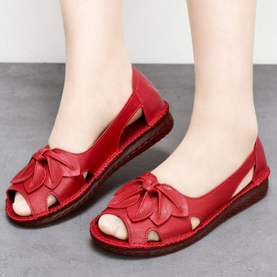Befeli | Mehrfarbige Keilsandalen aus Echtem Leder