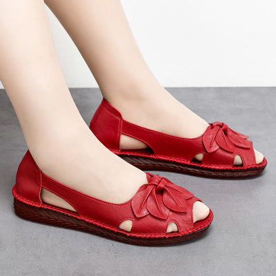 Befeli | Mehrfarbige Keilsandalen aus Echtem Leder