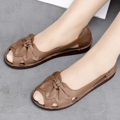 Befeli | Mehrfarbige Keilsandalen aus Echtem Leder