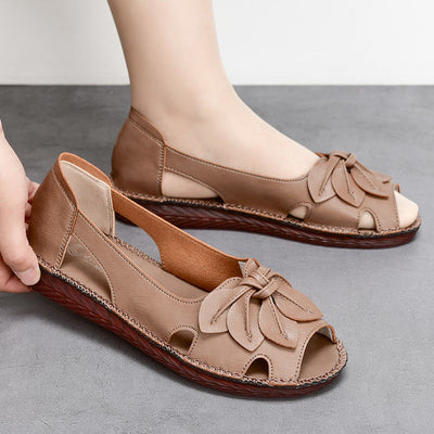 Befeli | Mehrfarbige Keilsandalen aus Echtem Leder