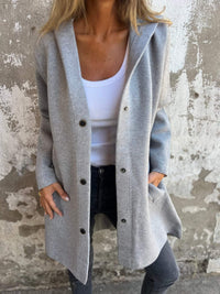 Natalie - Freizeitblazer mit Kapuze in Grau