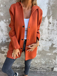 Natalie - Freizeitblazer mit Kapuze in Hellorange
