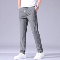 Taro | Komfort Premium Hose mit klarem Schnitt in Grau (Mit Kordelzug)
