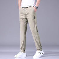 Taro | Komfort Premium Hose mit klarem Schnitt in Khaki (Mit Kordelzug)