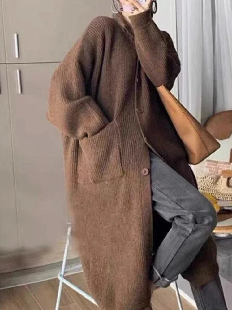 Lässiger Langarmpullover mit Rollkragenpullover