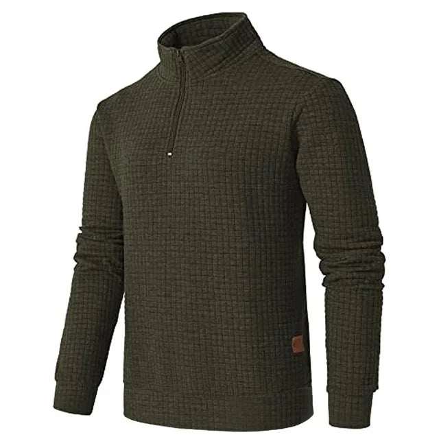 Pullover mit Reißverschluss und festem Muster