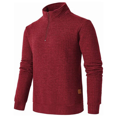 Pullover mit Reißverschluss und festem Muster