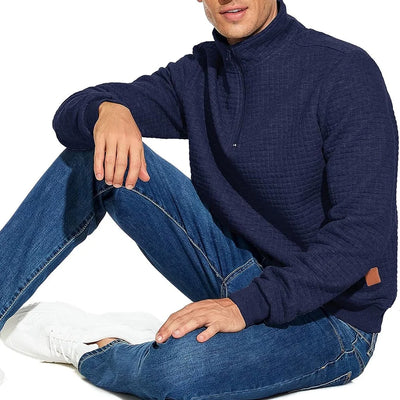 Pullover mit Reißverschluss und festem Muster