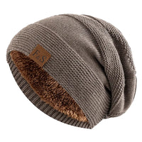 Warme Wintermütze mit Fleecefutter Luna in Khaki