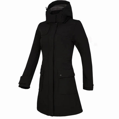 Flavia - Lässige Lange Outdoor-Skijacke Mit Kapuze Und Wasserdichtem Design Für Damen