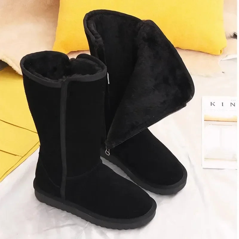 Bequeme Winter Knöchelstiefel mit Flacher Sohle und Reißverschluss für Damen | Ideal für das tägliche Tragen
