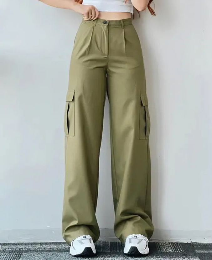Binnie® | Cargohose für Damen mit hoher Taille und weitem Bein