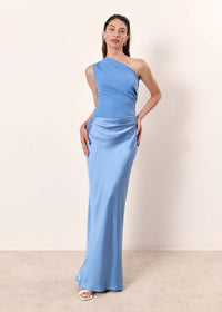 Damen Elegantes Maxikleid in Himmelblau