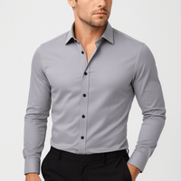 Benjamin | Herren Slim Fit Stretchhemd in Grau