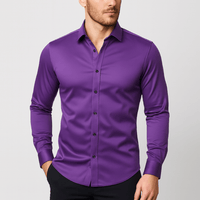 Benjamin | Herren Slim Fit Stretchhemd in Lila