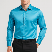 Gregory | Herren Slim Fit Business Stretchhemd in Blau