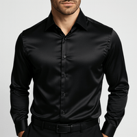 Gregory | Herren Slim Fit Business Stretchhemd in Schwarz