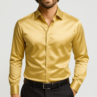 Gregory | Herren Slim Fit Business Stretchhemd in Gelb