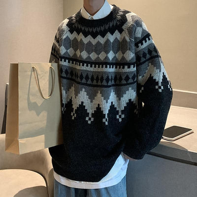 Vintage-Strickpullover für Herren