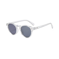 Runde Sonnenbrille mit halbtransparenter Fassung für Herren | Ideal für den täglichen Gebrauch im Freien in Transparent