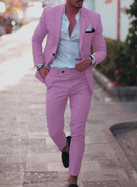 Étienne | Herren Anzug Zweiteilig Slim Business Elegant Hochzeit Klassisch in Hell Lila
