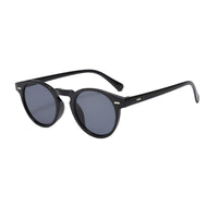 Runde Sonnenbrille mit halbtransparenter Fassung für Herren | Ideal für den täglichen Gebrauch im Freien in Schwarz